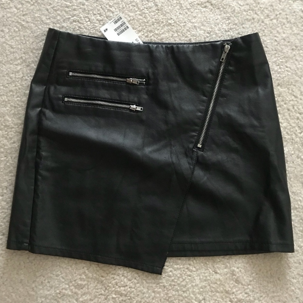 Faux leather skirt